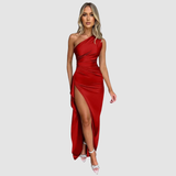 Ana | Vestido de Festa em Cetim Drapeado