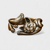 Anel vintage | gato em prata