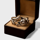 Anel vintage | gato em prata