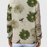 Catarina - Camisola de malha com padrão floral