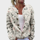 Margarida - Cardigan Floral de Outono