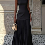 Rute | Vestido Sem Mangas Com Pregas Fluidas