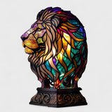 Leão - Lampâda em Vitrais