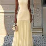 Rute | Vestido Sem Mangas Com Pregas Fluidas