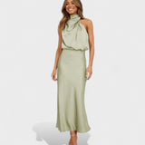 Laura - Vestido Longo de Festa em Cetim