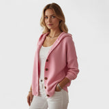 Leonor - Casaco de malha feminino em algodão