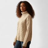 Luana – Camisola de caxemira com padrão trançado