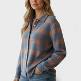 Mira – Blusa tricotada com padrão xadrez