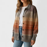 Fleur – Blusa quadriculada em tons quentes de outono