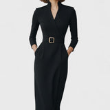 Claribela | Vestido Preto Refinado