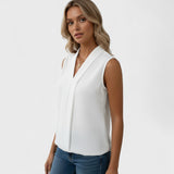 Julia - Blusa sem mangas com decote em V