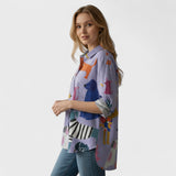 Elisabete - Camisa com padrões para senhora