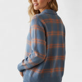 Mira – Blusa tricotada com padrão xadrez