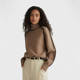 Emilia - Suéter com decote alto suave e elegante